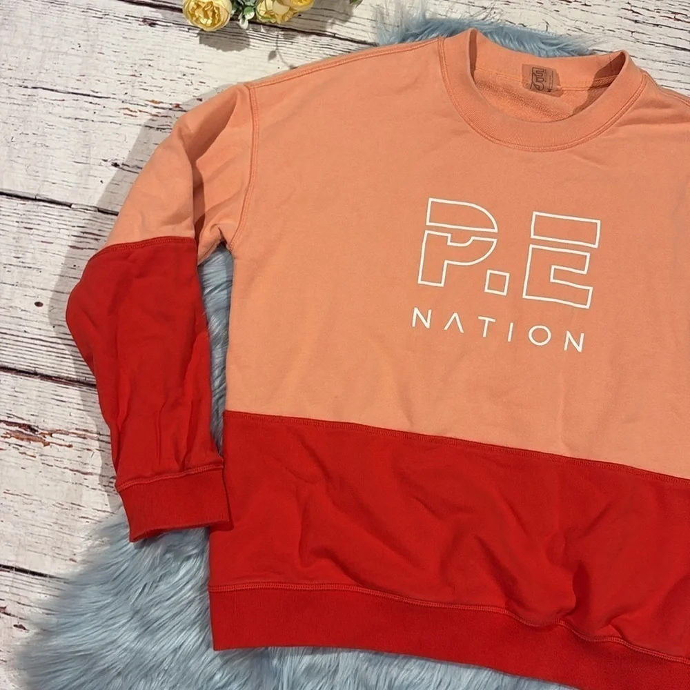 P.E Nation Money Shot Logo Colorblock Sweatshirt